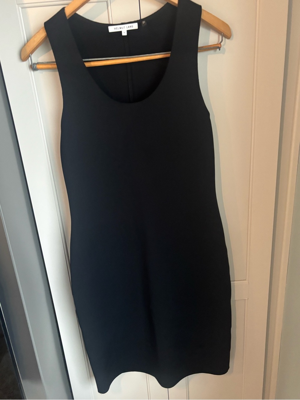 Helmut Lang Technical Neoprene
Scuba Sleeveless Tank Dress Black